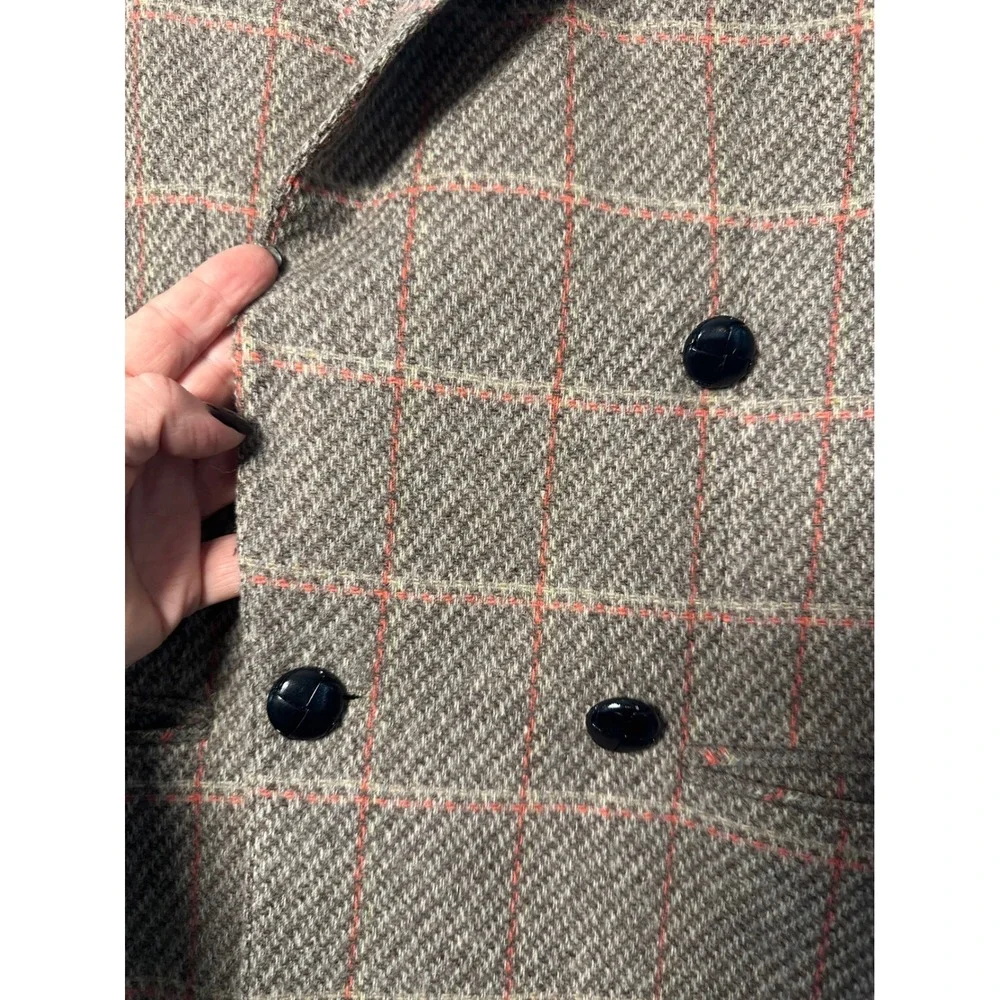 Vintage Giorgio Sant'Angelo 100% Pure Wool Double‎ Breasted Jacket Blazer Sz 10